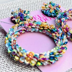 Stella & Dot Oh Ya Sequin Hoop Earrings